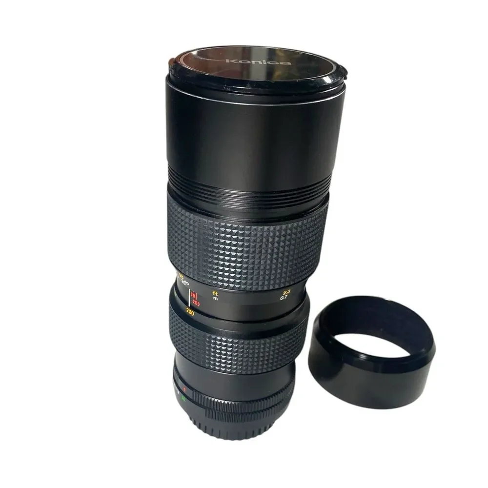 Konica UC Zoom-Hexanon AR 80-200MM f/4 Manual Focus Lens Japan w/ Cap + Case